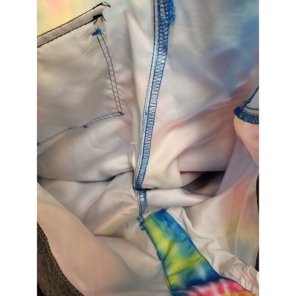 Hurley Boys Boardshorts Size 14/27 Printed Tie Dye Swim Trunks Beach Tie Waist - Picture 6 of 9